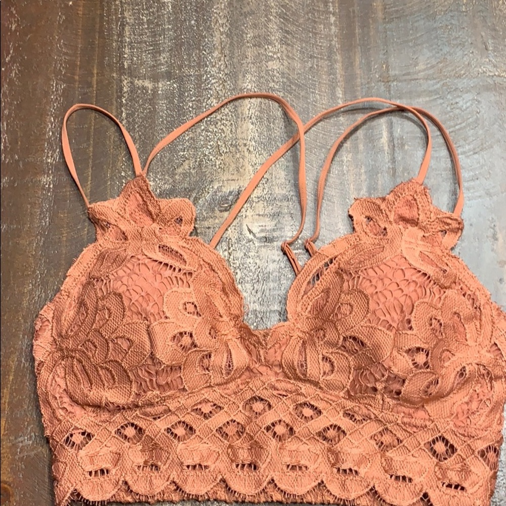 Wishlist Lace Bralette in Rust